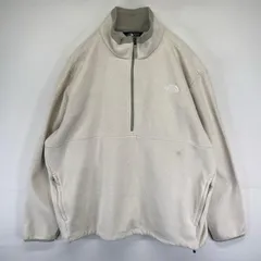 古着 ザ・ノースフェイス THE NORTH FACE ハーフジップフリースジャケット プルオーバー 裾ドローコード 2XL  ベージュ系 メンズ