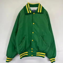 古着 90's/90年代 ホロウェイ Holloway USA製 ジャケット 中綿 スタジャン ナイロン スナップボタン S  グリーン系 無地 メンズ
