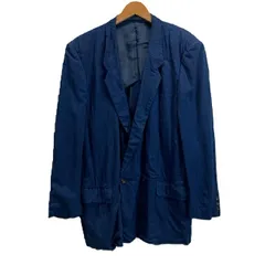 【中古】　COMME des GARCONS HOMME　テーラードジャケット　スーツジャケット　ダブルボタン　袖開き見せ　レーヨン　ストライプ　No.HJ-110005M　ドメスティック　古着　/1156
