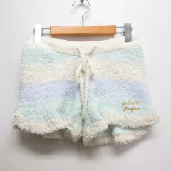 ジェラートピケ gelato pique ルームウェア ニット ショート パンツ F オフホワイト ボーダー柄 部屋着 ナイトウェア