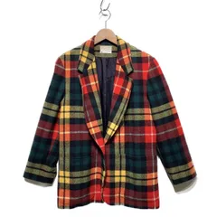 【中古】　PENDLETON　テーラードジャケット　70s-80s vintage　70s年代-80年代　白タグ　ウールジャケット　アウター　チェック　ウール　USA製　アメカジ　古着　/1587
