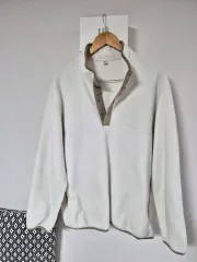 ユニクロ 白 フリース プルオーバー XL