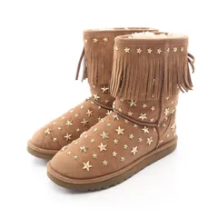 アグ UGG ブーツ UGG australia × JIMMY CHOO STARLIT スタッズ フリンジ ムートン ムートンブーツ レディース Used B