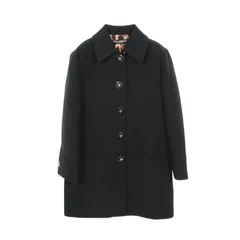 ドルチェアンドガッバーナ DOLCE & GABBANA ステンカラーコート DGロゴボタン 裏地レオパード ウール ステンカラーコート レディース Used A
