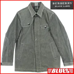 BURBERRY BLACK LABEL バーバリーブラックレーベル カバーオール M ノバチェック グレー ジャケット ブルゾン メンズ ジャケット_ブルゾン_サイズM一覧←SEULB屋着古← TY4441