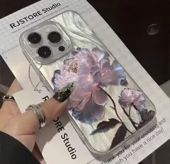 ニュアンスフラワー クリア iPhoneケース オーロラデザイン