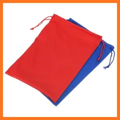 【新品】 YOKIVE スキーゴーグル収納バッグ2個セット スポーツ用マイクロファイバー ゴーグルケース 収納ポーチ ドローストリング付き サングラスレンズ用 (ブルー レッド 18cm×27cm) 0