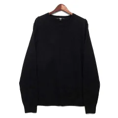 ユニクロ UNIQLO カシミヤ100％ クルーネック セーター ブラック 黒 XL 251-469479