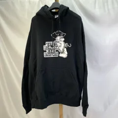 01w-6567 Black Eye Patch ブラックアイパッチ  OG PIRATE HOODIE プルオーバーパーカー  ブラック  サイズL  メンズ  パーカー  コットン  【中古品】