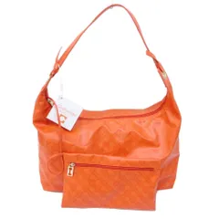 ゲラルディーニ GHERARDINI タグ付 ソフティ ワンショルダーバッグ ロゴ柄 ポーチ オレンジ 0406