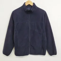 LANDS'END ランズエンド フリース ジップアップ ジャケット キッズ ジュニア ネイビー XL D283のサムネイル