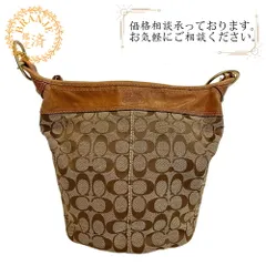 COACH コーチ 11437 シグネチャー キャンバス ショルダーバッグ ブラウン