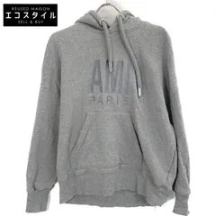 AMI PARIS アミパリス ｸﾞﾚｰ 刺繍ﾛｺﾞ ｽｳｪｯﾄﾊﾟｰｶｰ XXS