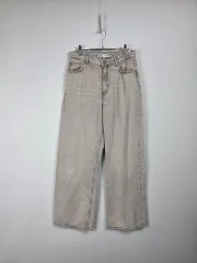 ザラ ピンク ワイド デニム パンツ レディース 30-32 インチ 0415