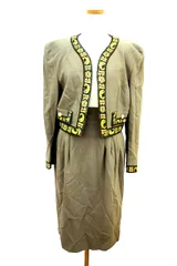 伊太利屋 イタリヤ GK セットアップ上下 2点セット ノーカラージャケット ロングスカート 7A2 グレー