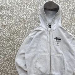 STUSSY / world tour zip hoodie sizeM ステューシー　肉厚ジップパーカー　ワールドツアー　ストリート　ヘビーオンス　ショーンフォント sk8 横ノリ スケーター