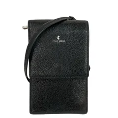 PELLE BORSA(ペレボルサ) バッグ 黒 スマホポシェット レザー
