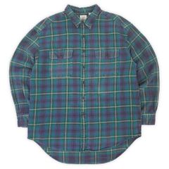 90s OLD GAP オンブレ チェック シャツ コットン シャドーチェック oldGAP オールドギャップ オンブレ シャドーチェックシャツ L/Sシャツ