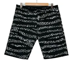 DANCE WITH DRAGON(ダンスウィズドラゴン) ハーフパンツ サイズ2 M メンズ美品  黒×ダークグレー 豹柄のサムネイル