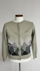 アーガイル ニット カーディガン