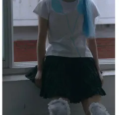 oshigh オスハイ エンブロイダリー レイ スカート