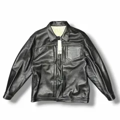 参考上代220000円 未使用 OUAT 25SS OFFICE JACKET レザー オフィスジャケット ブルゾン オーユーエーティー 0011008JKT ブラック 3 （12472M）