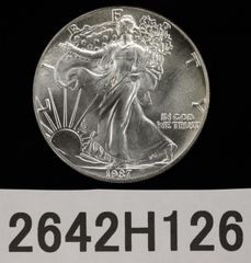 アメリカ 1ドル銀貨 1987年 1オンス『プルーフ』ウォーキングリバテ