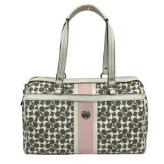 COACH(コーチ) ハンドバッグ チェルシーシグネチャージップサッチェル F15132 アイボリー×ダークグレー×ライトピンク レザー