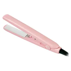 アゲツヤミニ ポータブルミニアイロン HS100-2 ベビーピンク ストレート カール 2WAY ヘアーアイロン 海外対応