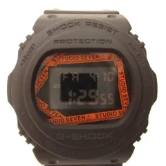 カシオジーショック CASIO G-SHOCK ×STUDIO SEVEN DW5750-E 腕時計 デジタル クォーツ 黒 ブラック オレンジ