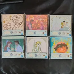 BANDAI 1番くじ E賞 ディズニープリンセス Romantic Lagoon キャンパスボード６種セット ラプンツェル アリエル エルサ シンデレラ ベル ジャスミン