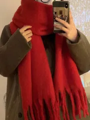 アクセサリー レディース スカーフ 1枚 プラスサイズ 無地スカーフ、柔らかく暖かい冬用レディーススカーフ