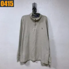 105 POLO ポロ ラルフローレン ベージュ ハーフジップ スウェット