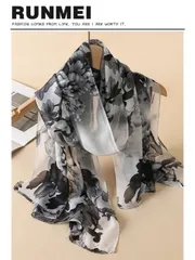 アクセサリー レディース スカーフ 1枚 女性用ミニマリストクラシック軽量オンブレシフォンスカーフ、肌に優しく快適、カット、デイリーウェアに適し、ヘアバンド、ヘアタイとしても使用可能、全体的な外観を引き立てるのに最