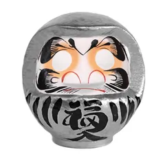 【新品】 高崎だるま 置物・オブジェ 銀 3号 12x11x15cm 金運隆盛 HKDM-3-SL-11 0