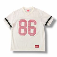 Supreme シュプリーム クロコ型押 フットボールシャツ 半袖 美品 M 白