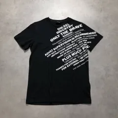 GQ5180◇DIESEL : ロゴプリントTシャツ◇S◇黒 Y2K ディーゼル