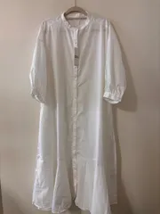 (26159)　GU ジーユー　バンドカラー シャツワンピース