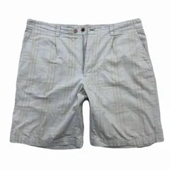 バーバリー ゴルフ ショートパンツ メンズ LL 大きめ ライトベージュ 薄いチェック柄 ストレッチ ポリコットン 伸縮 ラウンドにぴったり