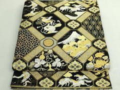 平和屋着物●上質な小紋　紬地　手描き　人物風景文　正絹　逸品　未使用　CABG0047yc 平和屋着物○上質な小紋 紬地 手描き 人物風景文 正絹 逸品 未使用