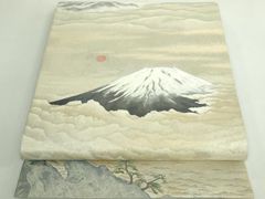 平和屋着物●上質な小紋　紬地　手描き　人物風景文　正絹　逸品　未使用　CABG0047yc 平和屋着物○上質な小紋 紬地 手描き 人物風景文 正絹 逸品 未使用