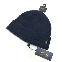 【中古美品】POLO RALPH LAUREN ポロ・ラルフローレン PONY EMBROIDERY BEANIE ビーニー ニット帽 帽子 【185-260415-rs-03-fur】