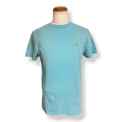 POLO RALPH LAUREN ポロ・ラルフローレン Tシャツ 水色 ライトブルー 刺繍 ワンポイント 古着
