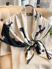 アクセサリー レディース スカーフ 1個 レディース 90ツイル 優雅なスタイリッシュミニマリストバンダナ プリントスカーフ、レジャーやファッションのストリートアウトにおすすめ、バンダナ、ヘアバンド、ヘッドバンドと