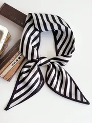 アクセサリー レディース スカーフ エレガントな1枚の シルクスカーフ、細長いタイプ、女性用、マルチファンクション ヘアバンド、ネックアクセサリー、ヘッドバンド、冬秋のレディース小物