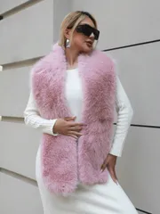 アクセサリー レディース スカーフ 1個 女性用 フワフワ 無地 厚手 暖かいマフラー、ファッショナブルなストリートスタイル、柔らかく快適、旅行やデイリーユースに適しています、秋冬