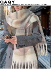 アクセサリー レディース スカーフ 1枚 ストライプ柄 レディースストール、新作秋冬フォーカシミア 暖かく柔らかい レディースマフラー、デイリー、通勤、アウトドア、家庭での自由時間、旅行、ホリデーギフトに最適、多用