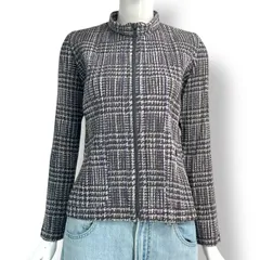 極美品 ISSEY MIYAKE イッセイミヤケ PLEATS PLEASE プリーツプリーズ ジャケット フルジップ サイズ3 グレーのサムネイル