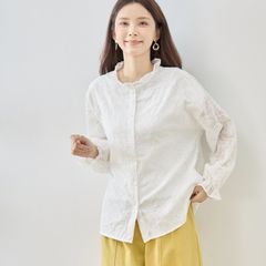 JOURNAL STANDARD relume 花柄ジャガードブラウス 白 - メルカリ