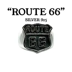 【伝説の路】ROUTE66 ルート シグネット Silver 925 刻印 00s Vintage Design Ring シルバー ヴィンテージ デザイン リング 19号 19.5号 メンズ ワイド クラシック アメリカン バイカー